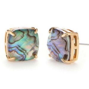 Kate Spade Gumdrop Large Abalone Cushion Stud Earrings
